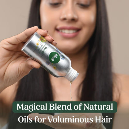 Vilvah Hair Regrowth Oil | Reduces Hair Fall & Boosts Regrowth | With Pumpkin Seed, Kalonji, Castor Oil & Vitamin E | Strengthens Roots & Improves Scalp Health | Unisex | 200ml