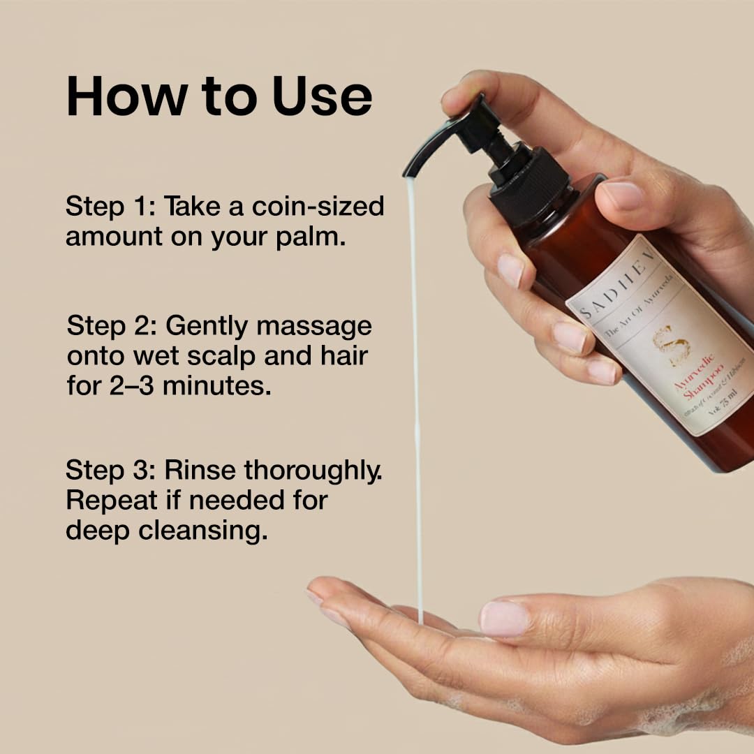 Sadhev Hibiscus Organic Natural Hair Shampoo With Goodness Of Coconut And Hibiscus, For Hairfall Control