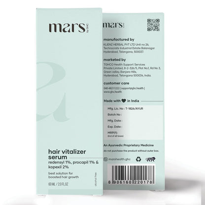 Mars by GHC Hair Growth Vitalizer | 3% Redensyl, 1% Procapil, 2% Kopexil | Nourishing Formula | Paraben, SLS & Sulphate-Free 60 ml