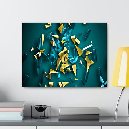 Printed Framed Canvas Painting for Home Decor Office Studio Wall Living Room Decoration (14x10inch Wrapped) - 3D-glass-