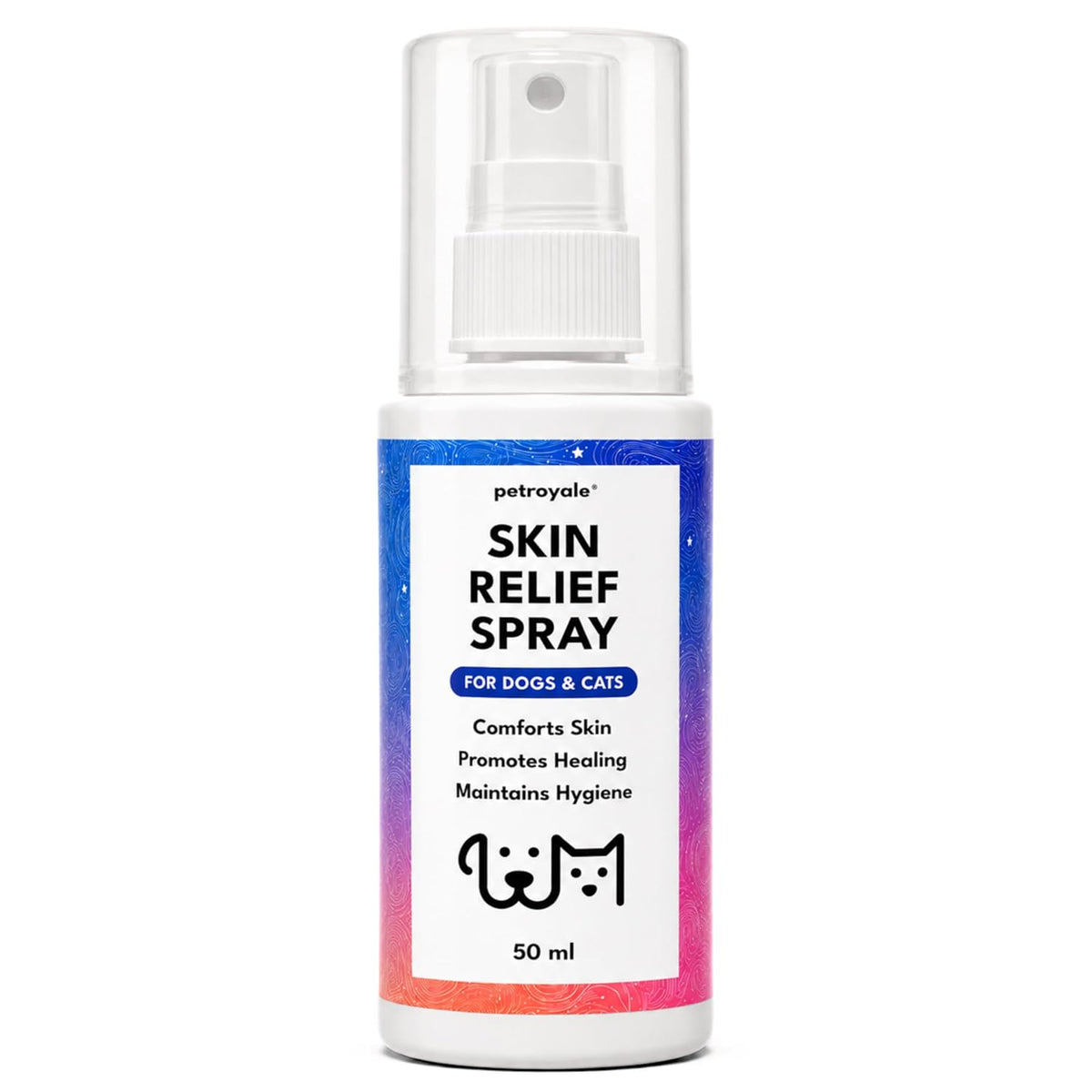 Petroyale Antimicrobial Skin Relief Spray for Dogs & Cats with Nano Silver – Anti Itch Pet Skin Care Spray for Dry, Sensitive & Irritated Skin, Supports Skin Hygiene, 50 ml
