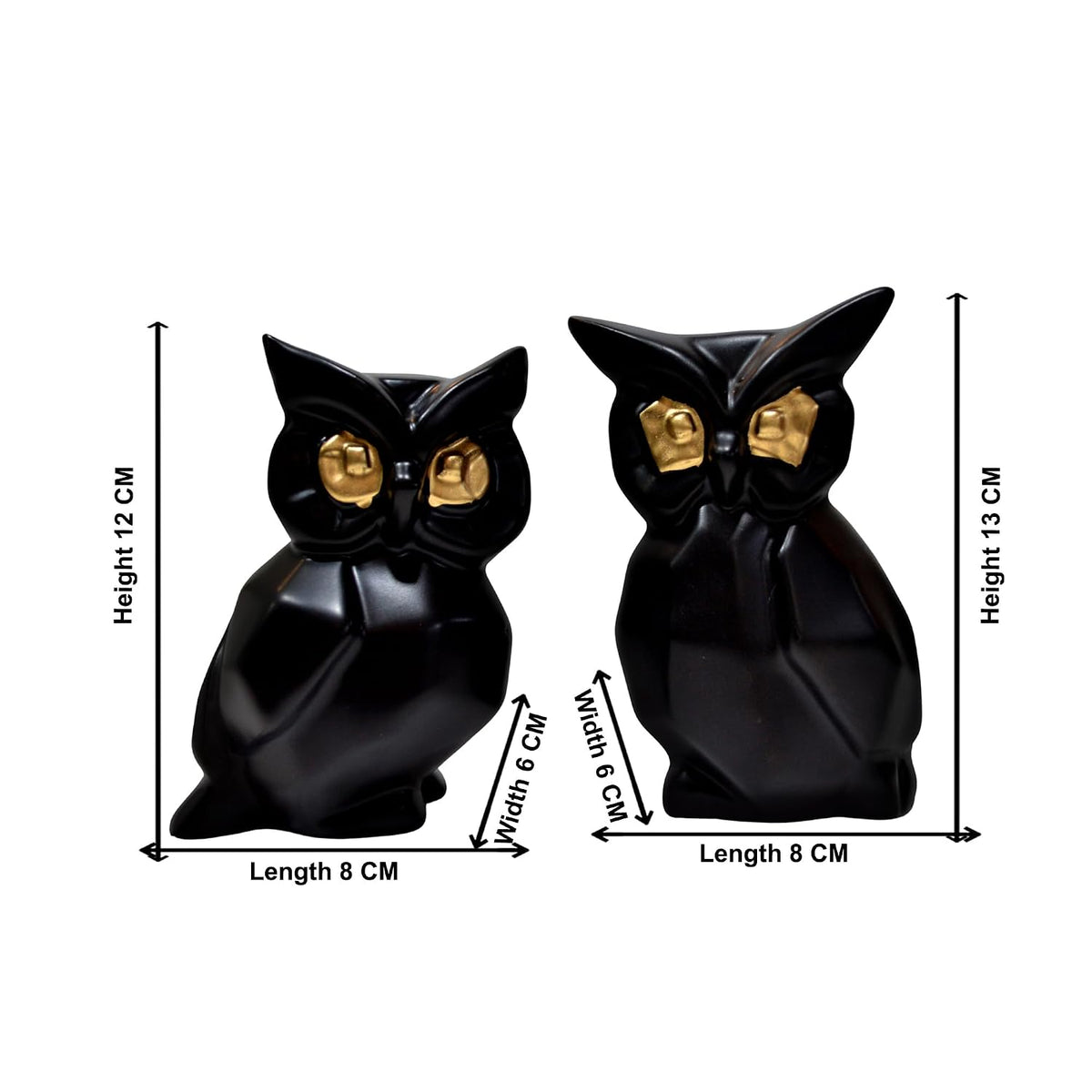 Owl Couple Showpiece Statue for Good Luck, Home Decoration Items for Living Room, Owl for Office Desk Good Luck Fengshui Ceramic Items, Centre Table Decor, Wedding Valentine's Day Gift