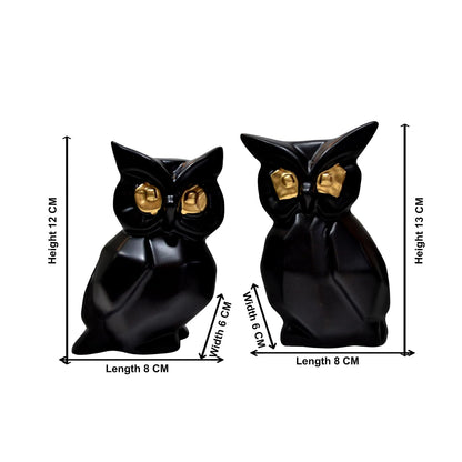 Owl Couple Showpiece Statue for Good Luck, Home Decoration Items for Living Room, Owl for Office Desk Good Luck Fengshui Ceramic Items, Centre Table Decor, Wedding Valentine's Day Gift