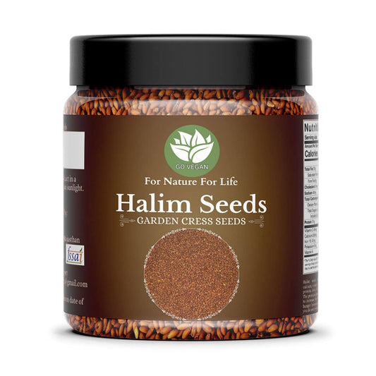 Go Vegan Halim Seeds - 350 Gm Aliv Seeds (Jar Pack)