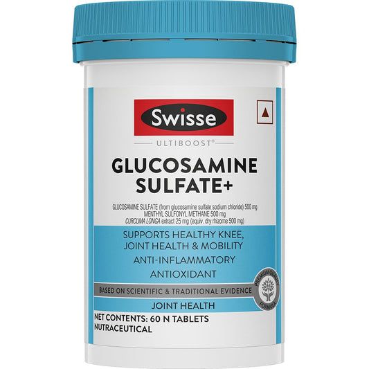 Zephivo Swisse Glucosamine Sulfate+ (60 Serving Pack, Only One Tablet Per Serving) - Higher Absorption Glucosamine - Supports Healthy Joints, Bones & Cartilage