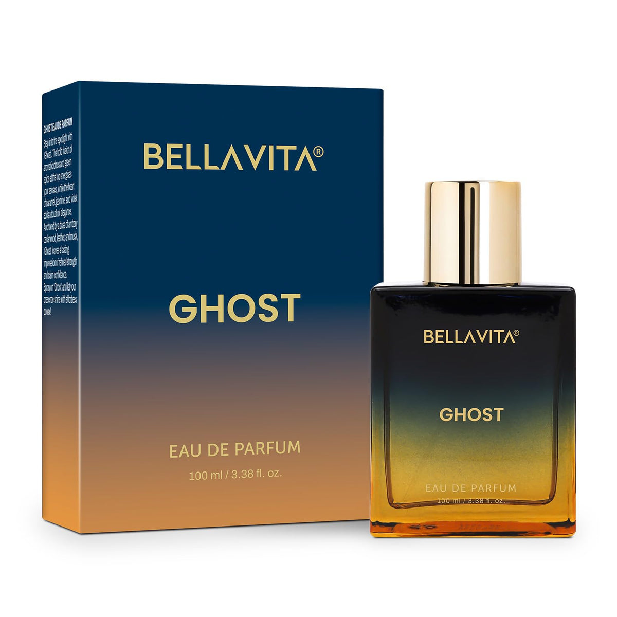 Bellavita Ghost Eau de Parfum bottle and packaging on a white background