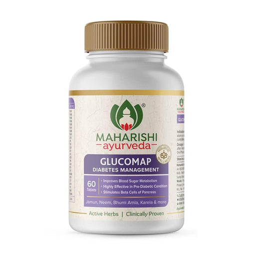 Zephivo Maharishi Ayurveda Glucomap For Diabetes Management With Jamun,Karela,Neem,Arjuna Help Control Blood Sugar Levels Natural Glucose Regulator Helps In Blood Sugar Metabolism 60 Tablets
