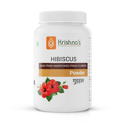 Krishna's Hibiscus Powder - 100 g | Preservative Free - For Hair Pack & Oil |Eliminate Dandruff & Strengthen The Hair