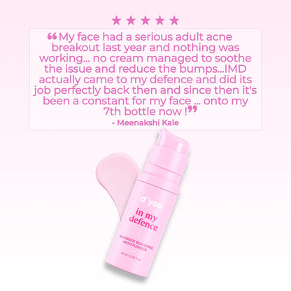 d'you In my Defense Lightweight Moisturiser for Intense Hydration with Ceramides for Men & Women | Non greasy cream for Dry, Oily & Combination Skin | Korean Skin Care Product | Cruelty Free | 10ml