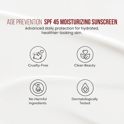 Mitchell USA Ageless Anti Aging Face Sunscreen SPF 45 | UVA/UVB Protect | Vitamin E, Carrot, Soyabean & Lotus Seed Extract | For All Skin Types of Men & Women | Alternative to Sunscreen SPF 50 | 50ml