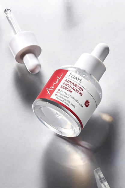 Ariul 7days Advanced Anti Aging Serum (20ml) Korean Lightweight Anti-Aging Face Serum, Smooths Wrinkles, Improve Firmness, Boost Collagen, Hydrating Gentle Skin Repair Serum for Daily Use