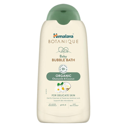 Himalaya Botanique Baby Bubble Bath 200 ml | Organic | Preserve Moisture Lock | No Tears | Dermatologically Tested | Helps Protect Skin Barrier | pH 5.5 | Hypoallergenic | No Added Fragrance