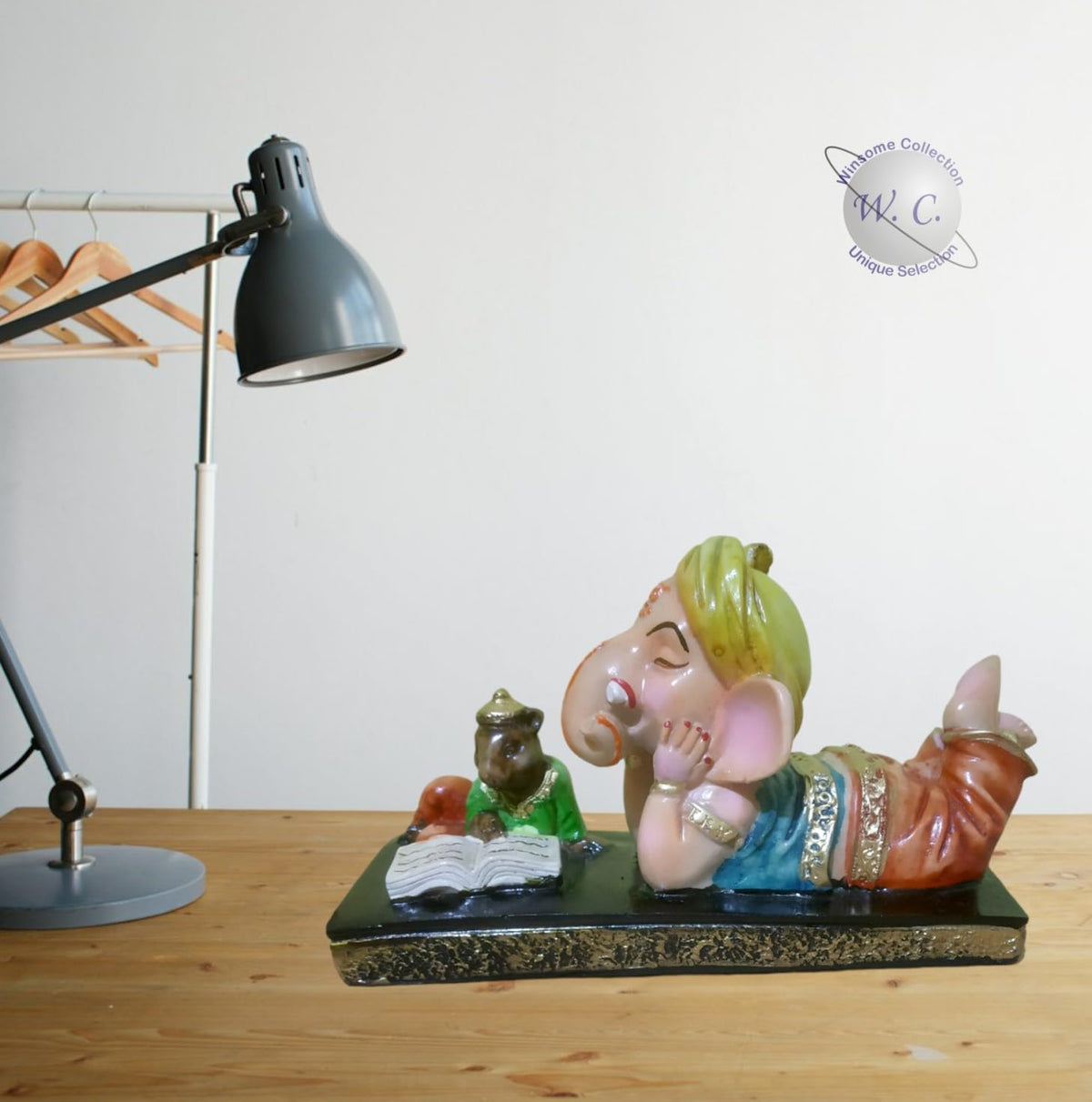 Ganesha Ganesh Ganpati Gajanan Statue Idol Murti Gift Item Decorative Showpiece Multicolor Polyresin Pack of 1 (B007)