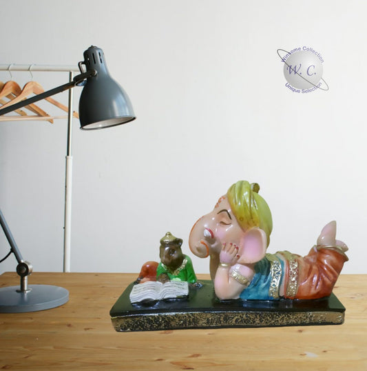 Ganesha Ganesh Ganpati Gajanan Statue Idol Murti Gift Item Decorative Showpiece Multicolor Polyresin Pack of 1 (B007)