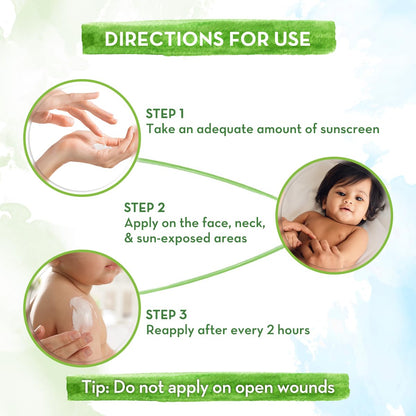 Mamaearth Baby Rich Moisturizing Ultra Light Sunscreen - 50g | SPF 50 & PA++++ | Water Resistant | Lightweight & Moisturizing | Suits all Skin Type | Safe For Babies | Dermatological Tested | Hydrating Sun Protection