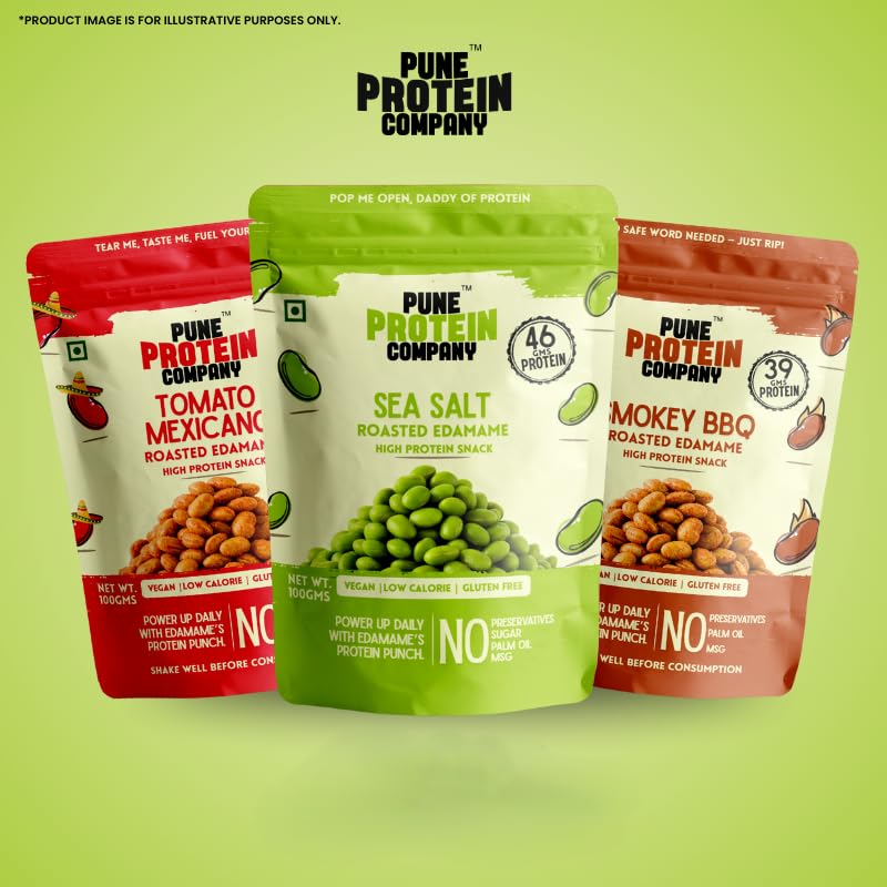 Sea Salt Roasted Edamame Beans (100g) | 46g High Plant Protein Per 100g | Diet for Everyday Nutrition & Well-being | Vegan, Gluten Free, Low Calorie Crunchy Savoury Healthy Snack
