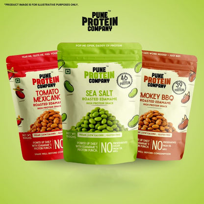 Sea Salt Roasted Edamame Beans (100g) | 46g High Plant Protein Per 100g | Diet for Everyday Nutrition & Well-being | Vegan, Gluten Free, Low Calorie Crunchy Savoury Healthy Snack