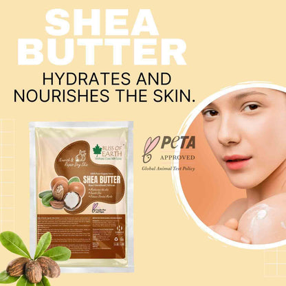 Bliss of Earth Organic Raw Shea Butter, 100% Raw and Unrefined Shea Butter, for Hair & Skin, 100% Pure and Natural, Deep Moisturizing, 100 g, Ivory (100 gm)