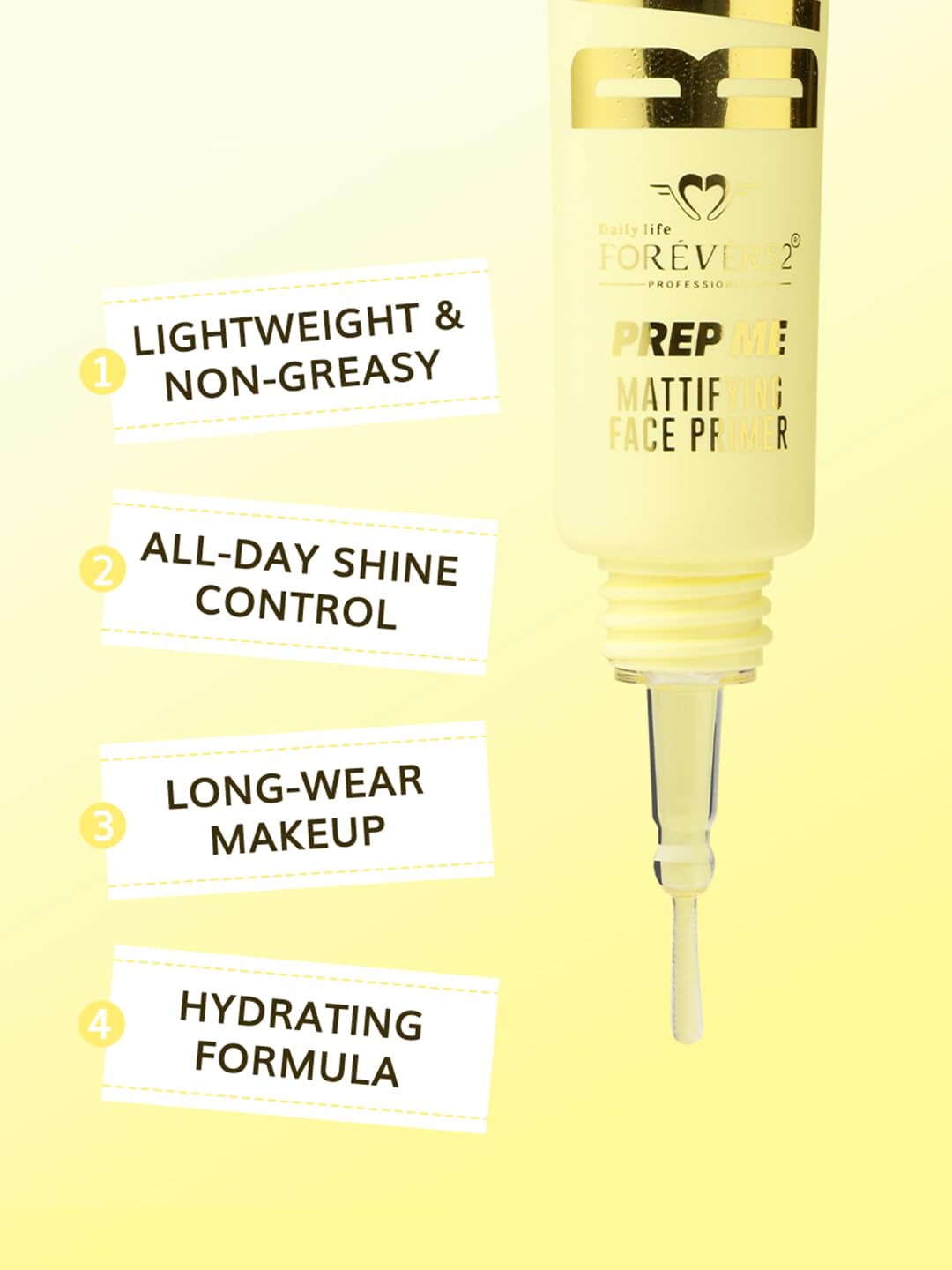 Daily Life Forever52 Baselab Prep Me Mattifying Primer | Oil Control, Pore Minimizer, Lightweight & Hydrating Face Primer for Flawless, Long-Lasting Matte Finish