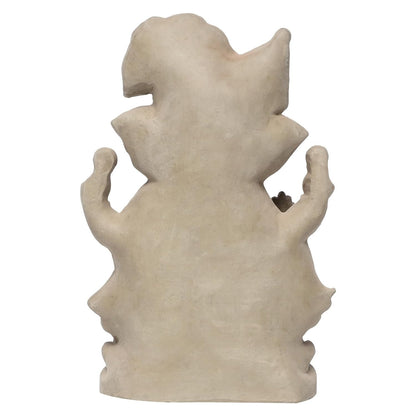 KSI Eco Friendly Ganesha Idol for Home Visarjan, Water Soluble Ganpati Murti, 8.6 Inch Maratha Pagdi Wale Ganesh, Biodegradable, Eco-Friendly Ganpati Decoration