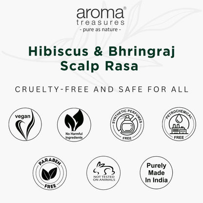Aroma Treasures Hair Growth Serum For Scalp (Spray), Hibiscus & Bhringraj Scalp Rasa, Controls HairFall & Boosts New Hair Growth, In-Vivo Tested, For Men & Women, Non-Sticky, Water-Based Formula (60ml)
