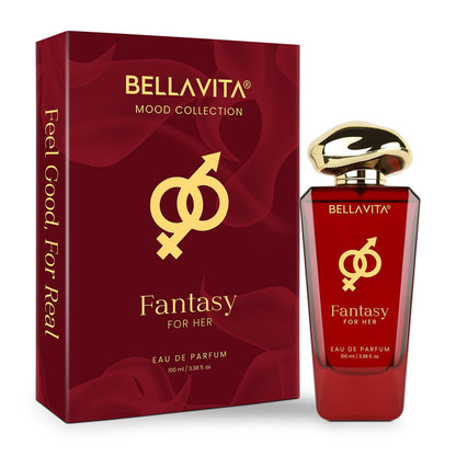 BELLAVITA Mood Collection Fantasy | Long Lasting Eau De Parfum 100ml Perfume for Woman | with Pink Pepper, Jasmine and Patchouli | Floral, Spicy Premium Fragrance