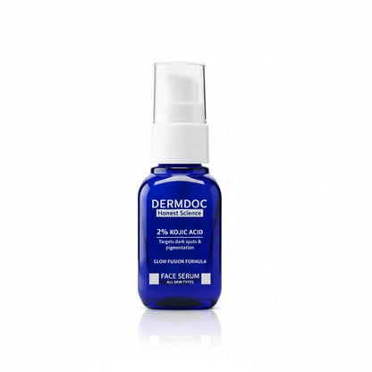 DERMDOC 2% Kojic Acid Face Serum, 20ml | Dark Spots & Pigmentation Control | Brightening, Even-Tone Formula with Niacinamide + Alpha Arbutin + Glutathione | Spot Corrector Serum for Acne Marks, Tanning & Uneven Skin Tone
