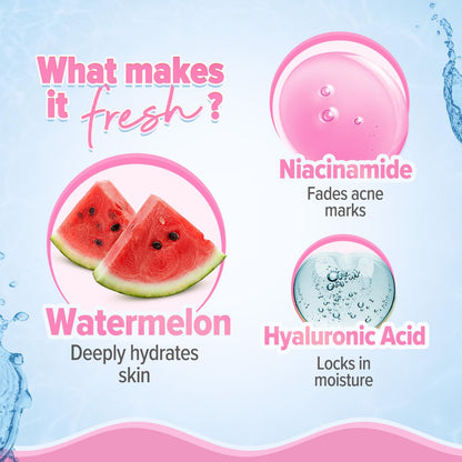Aqualogica Radiance+ Oil-Free Moisturizer with Watermelon & Niacinamide for Deeply Nourished, Combination Skin, Oil-Free & Radiant Skin of Men & Women -100g