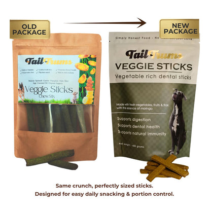 TailTrums Dog Sticks – Veggie Sticks 900g | Healthy Dog Food | Freshly Baked Dog Treats | All-Natural & Preservative-Free | Dog Dental Stick | Human-Grade Ingredients (All Breeds)