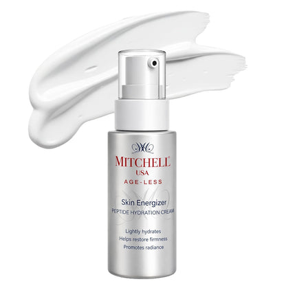 Mitchell USA Skin Energizer Peptide Moisturizer Cream for Cell Renewal & Repair, Hydrating & Moisturizing Dry Skin & Reduces Wrinkles Lotus Seed Extracts, Pumpkin Seed Extracts, Pine Bark Extracts & Apple Extract for Unisex All Skin Type, 30ml