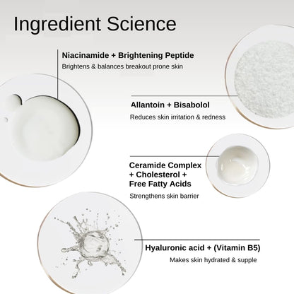 The Formularx Sun Relief Ceramide Sunscreen SPF 50 PA++++ | Broad Spectrum UV & Blue Light Protection | For Oily, Acne prone, Sensitive Skin | Brightening Barrier Care with Niacinamide, Hyaluronic acid, & Peptides | Lightweight, No White Cast | 50g