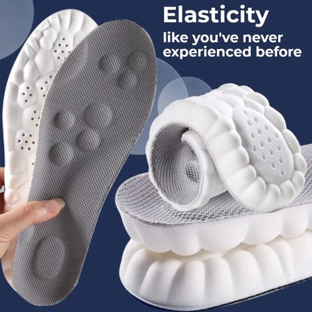 Purastep Memory Foam Shoe Insole, Shock Absorption Sports Inserts Anti-Slip Cropable Insoles Arch Support Orthotic Insoles Soft Elastic Insoles for Men Women | UK 7-8 | 1 Pair