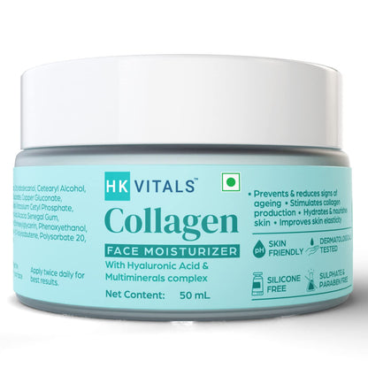 HK VITALS by HealthKart Collagen Moisturizer for Face (50ml) | With Hyaluronic Acid, Stimulates Collagen Production | Reduces Signs of Ageing & Nourishes Skin | All Skin Types