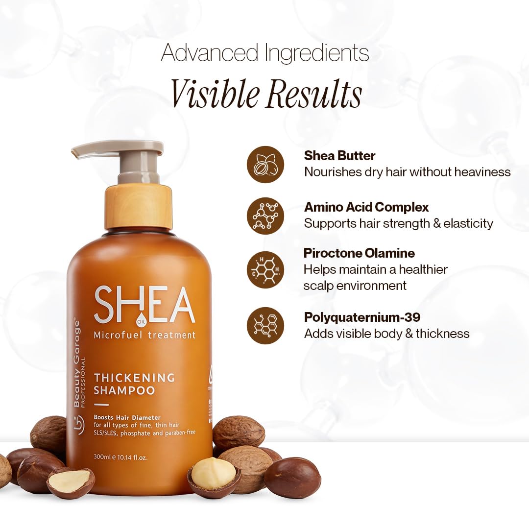 Beauty Garage Shea Microfuel Thickening Shampoo 300ml
