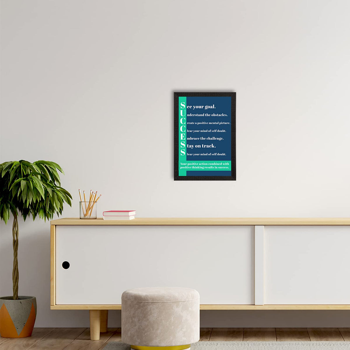 "Success Motivational Quote Painting Digital Printed Wall Art For Office, Home, Study Room, Gym, School, College, Institute, Classroom Decor - Great Gift For Students And Entrepreneurs