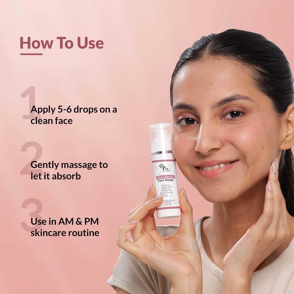 Fixderma 5% Niacinamide Serum Glow Booster Face serum with 6.5% Mandelic Acid & 0.5% Gallic Acid | Skin Brightening Serum | Face Serum for Men & Women - 30g