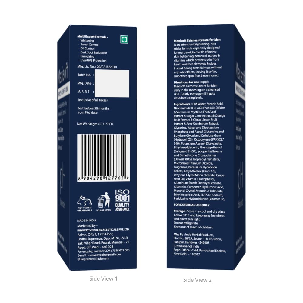 Fairness Cream for Men | Anti Aging Tan & Dark Spot Removal Cream | 50 gm (Pack of 1)