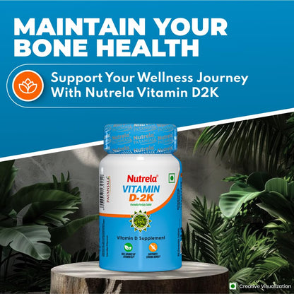 NUTRELA PATANJALI VIT D2K NATURAL TAB- VANILLA, Pack of 60 tabs