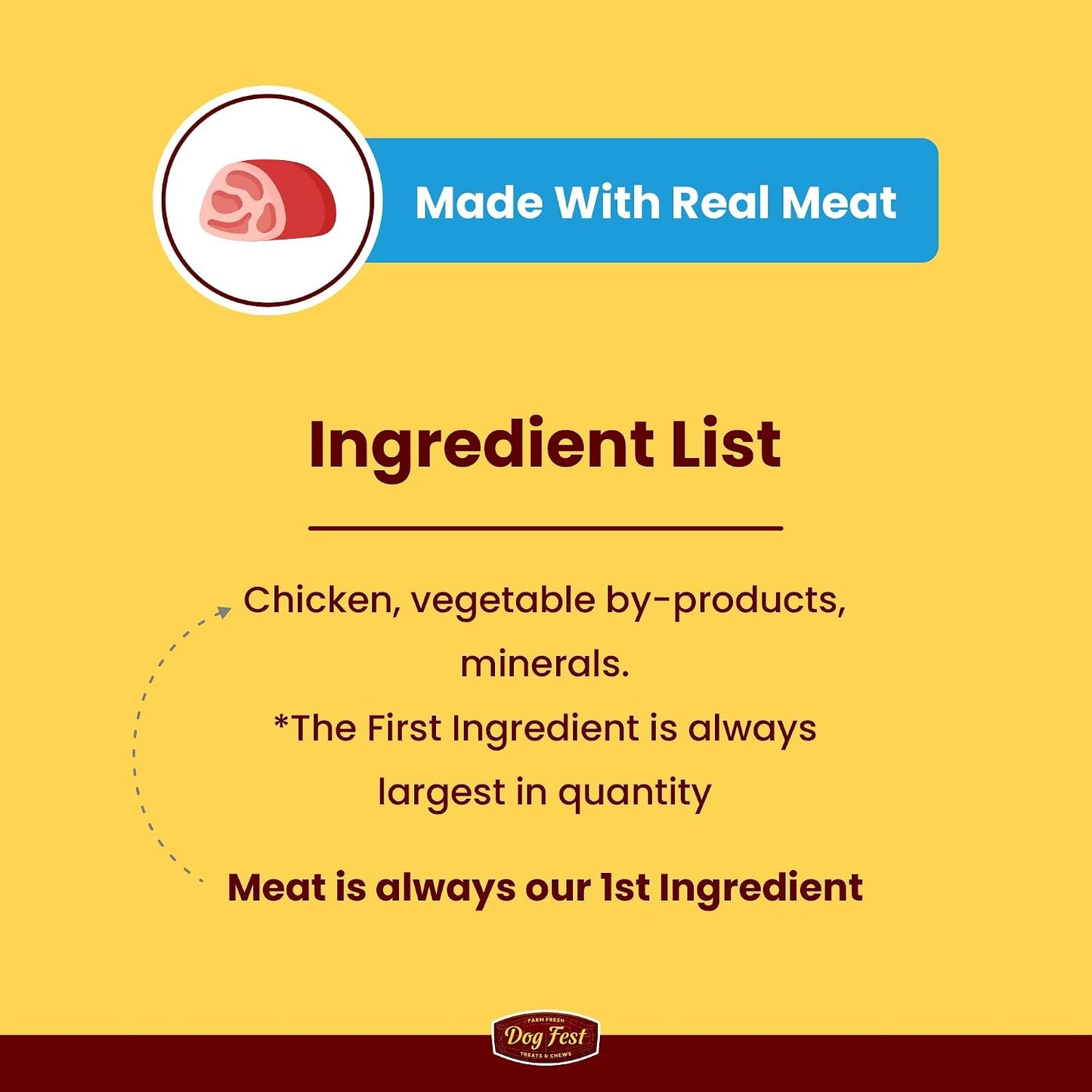 BarkButler x Dogfest Chicken Medallion Treats for Dogs| Meat-First | Human Grade | Natural Ingredients | 0% Artificial Colours & Preservatives |Dog Treats for Adult Dog | 90g