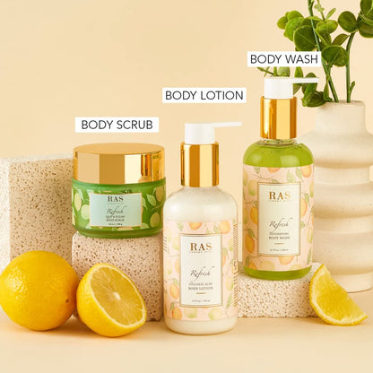 RAS Luxury Oils Refresh Weightless Body Lotion, Wild Sage & Sea Salt; Decongests & Refreshes; Moisturises & Softens; 200ml