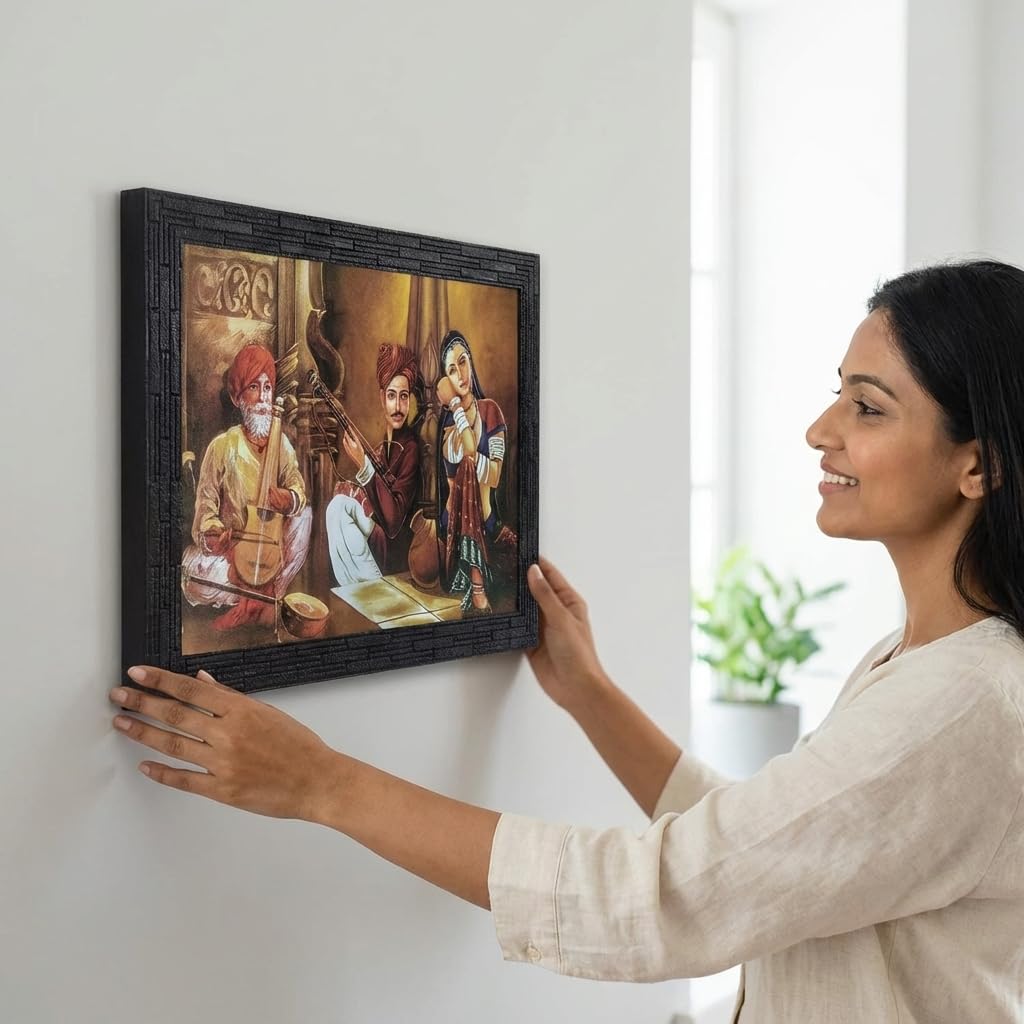 Modern Rajasthani Art Framed Painting | Ready to Hang (multicolor, 14 Inch x 20 Inch)