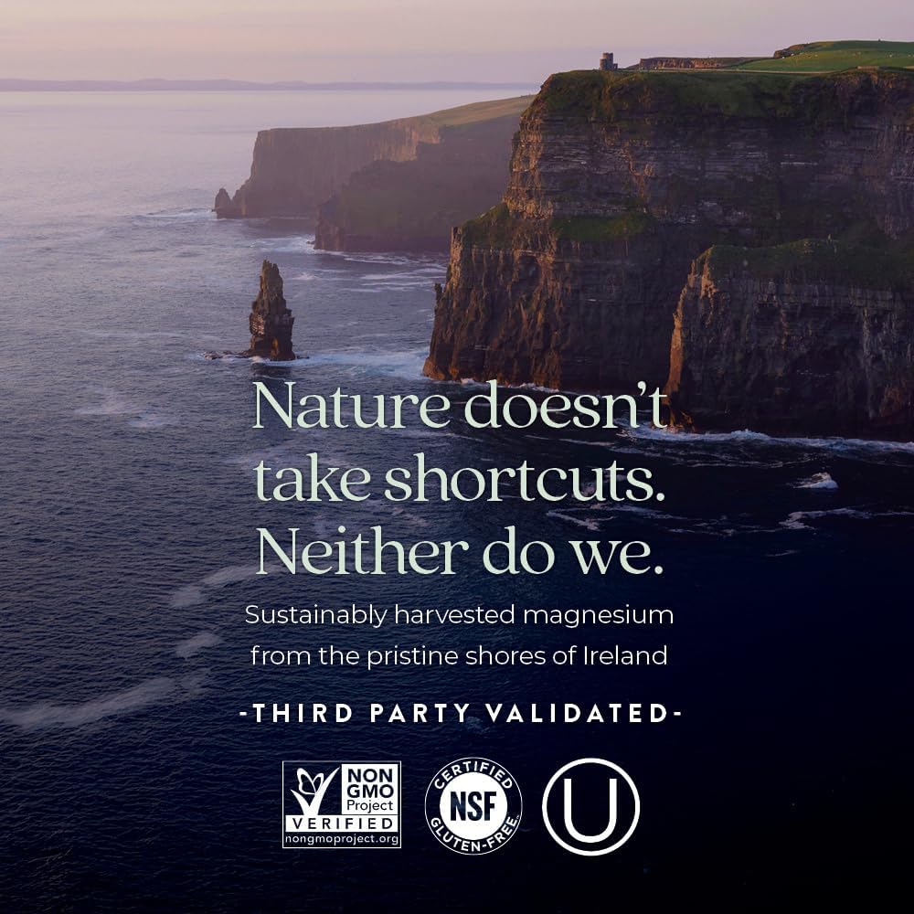 Cliffs of Moher with ocean view and sustainability message overlay