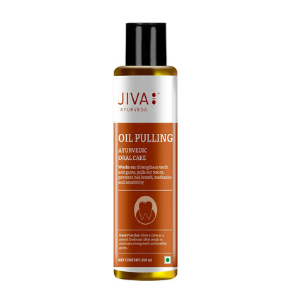Jiva Oil Pulling 200ml | Ayurvedic Oil For Oil Pulling Deep Cleanses Mouth, Removes Toxins | Prevent Bad Breath, Alleviates Toothache & Sensitivity