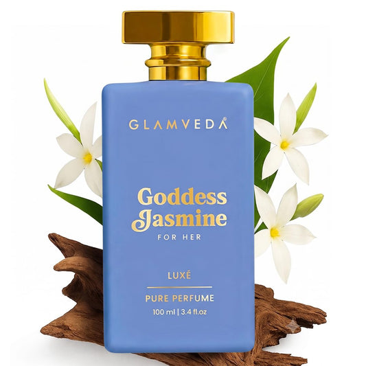 Glamveda Luxury Goddess Jasmine Long Lasting | Perfume for Woman 100ml | Gifts for Woman | with Pear, Jasmine, Lily of the valley, Rose | Floral, Woody & Fruity Premium Fragrance
