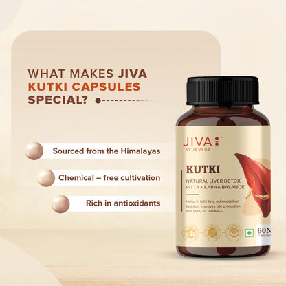 Jiva Kutki Capsules Liver Support Detox 60 Caps
