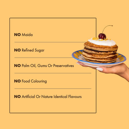 Cosmix No-Nonsense Protein Pancake | 8g Protein/Serving | Instant Breakfast with Supergrain Blend (Oats, Jowar, Kodo, Little Millet) | Pancake Mix | No Maida, No Refined Sugar | Vanilla - 200g
