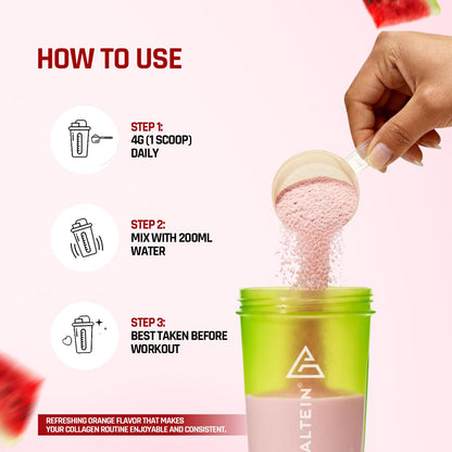 NATURALTEIN Citrulline Malate 2:1 | Watermelon Flavour | Nitric Oxide Booster for Bigger Pumps & Workout Performance | 100g, 25 Servings | Supports Strength & Endurance