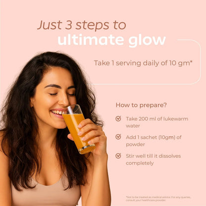 Arth Collagen Supplement | Daily Radiant Glow Support | Plant-Based Collagen Powder with Glutathione, Resveratrol, Goji Berry & Grape Seed Extract | Skin Radiance, Elasticity & Hydration | For Men & Women | 20 Sachets