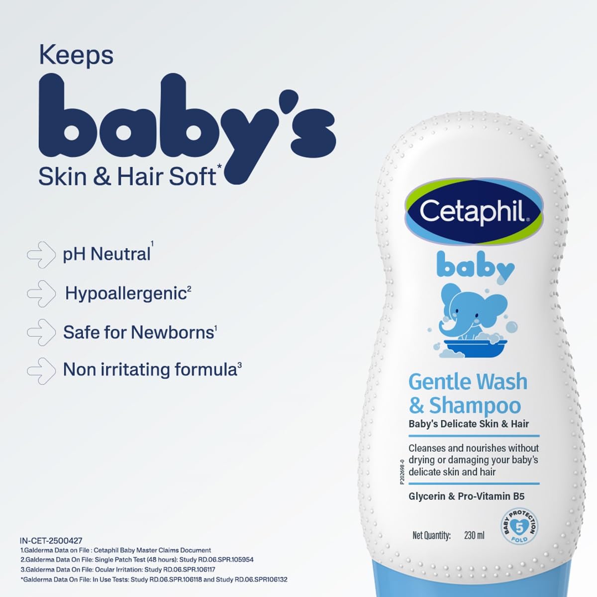 Cetaphil Baby Shampoo and Wash, 230 ml