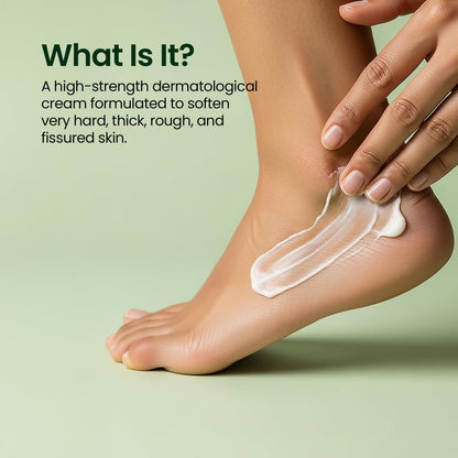 NMFe Urea 40% Cream for Cracked Heels & Thick Skin With Lactic Acid, Aloe Vera and Vitamin E | Intensive Keratolytic Gel Cream for Hyperkeratosis, Rough Patches & Diabetic Feet | 50 GM
